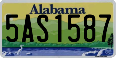 AL license plate 5AS1587