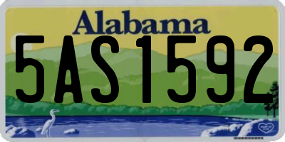 AL license plate 5AS1592