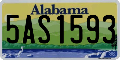 AL license plate 5AS1593