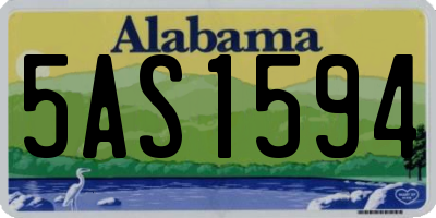 AL license plate 5AS1594