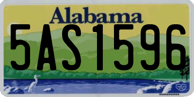 AL license plate 5AS1596