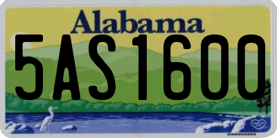 AL license plate 5AS1600