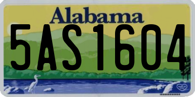 AL license plate 5AS1604