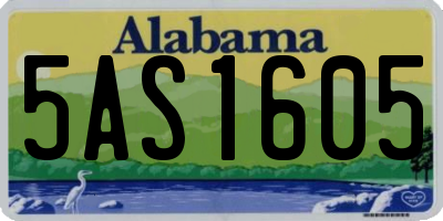 AL license plate 5AS1605