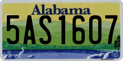AL license plate 5AS1607
