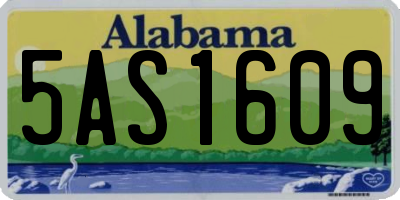 AL license plate 5AS1609
