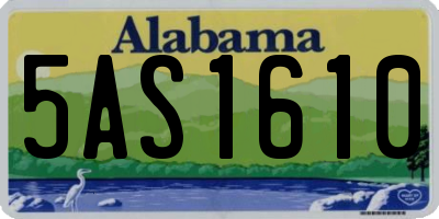 AL license plate 5AS1610
