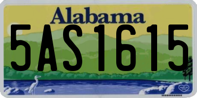 AL license plate 5AS1615
