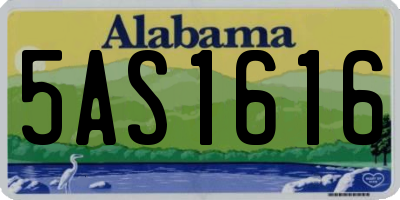 AL license plate 5AS1616