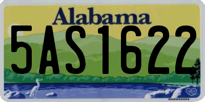 AL license plate 5AS1622