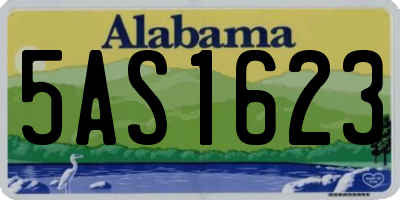 AL license plate 5AS1623