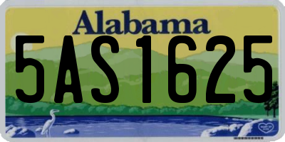 AL license plate 5AS1625