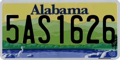AL license plate 5AS1626