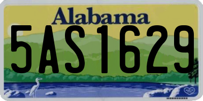 AL license plate 5AS1629