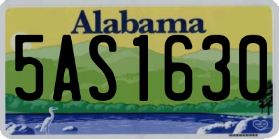 AL license plate 5AS1630