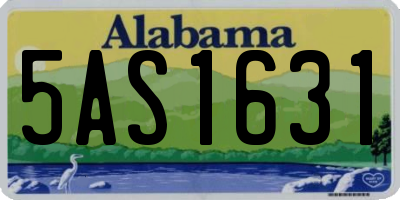 AL license plate 5AS1631