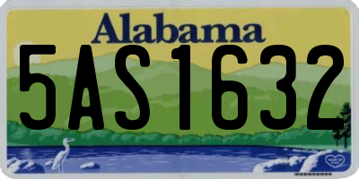 AL license plate 5AS1632