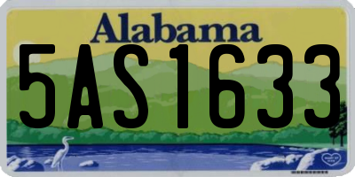 AL license plate 5AS1633