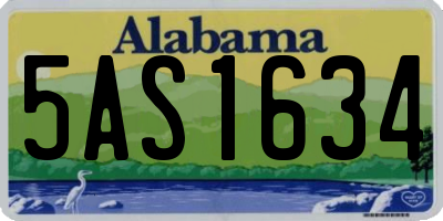 AL license plate 5AS1634