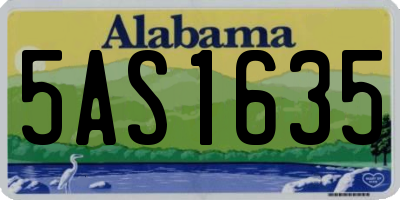 AL license plate 5AS1635