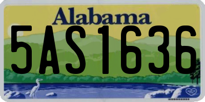 AL license plate 5AS1636