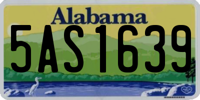 AL license plate 5AS1639