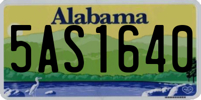 AL license plate 5AS1640
