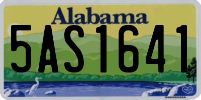AL license plate 5AS1641