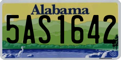 AL license plate 5AS1642