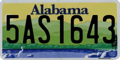 AL license plate 5AS1643