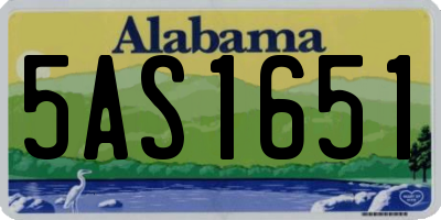 AL license plate 5AS1651