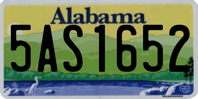 AL license plate 5AS1652