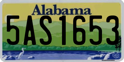 AL license plate 5AS1653