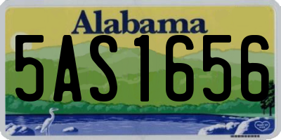 AL license plate 5AS1656