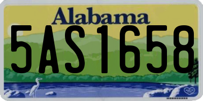 AL license plate 5AS1658