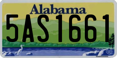 AL license plate 5AS1661