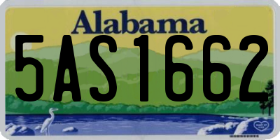 AL license plate 5AS1662