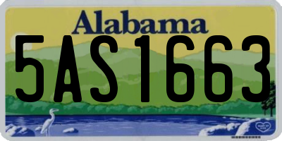 AL license plate 5AS1663