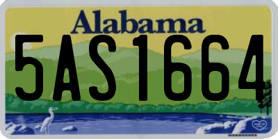 AL license plate 5AS1664