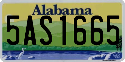 AL license plate 5AS1665