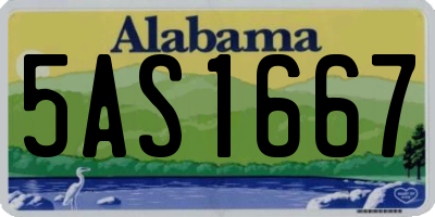 AL license plate 5AS1667