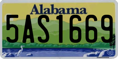 AL license plate 5AS1669