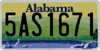AL license plate 5AS1671