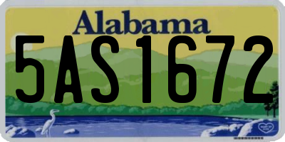 AL license plate 5AS1672