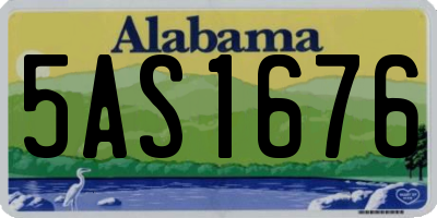 AL license plate 5AS1676