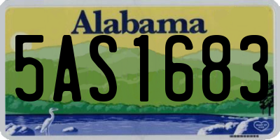 AL license plate 5AS1683
