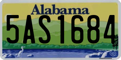 AL license plate 5AS1684