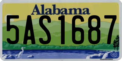 AL license plate 5AS1687