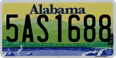 AL license plate 5AS1688