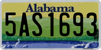 AL license plate 5AS1693